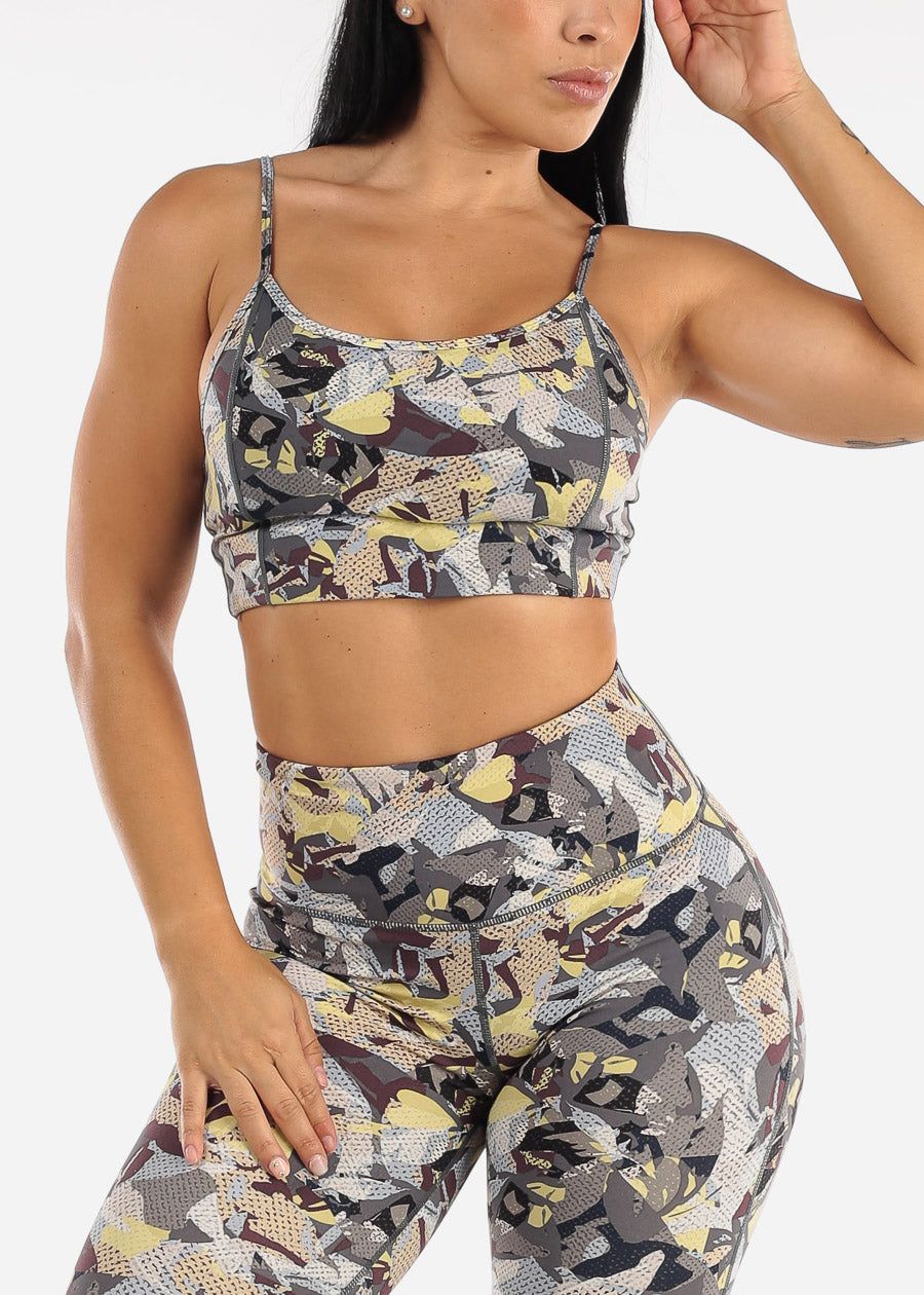 MONO B Adjustable Straps Abstract Pop Art Cami Sports Bra sold by Moda product image thumbnail 3