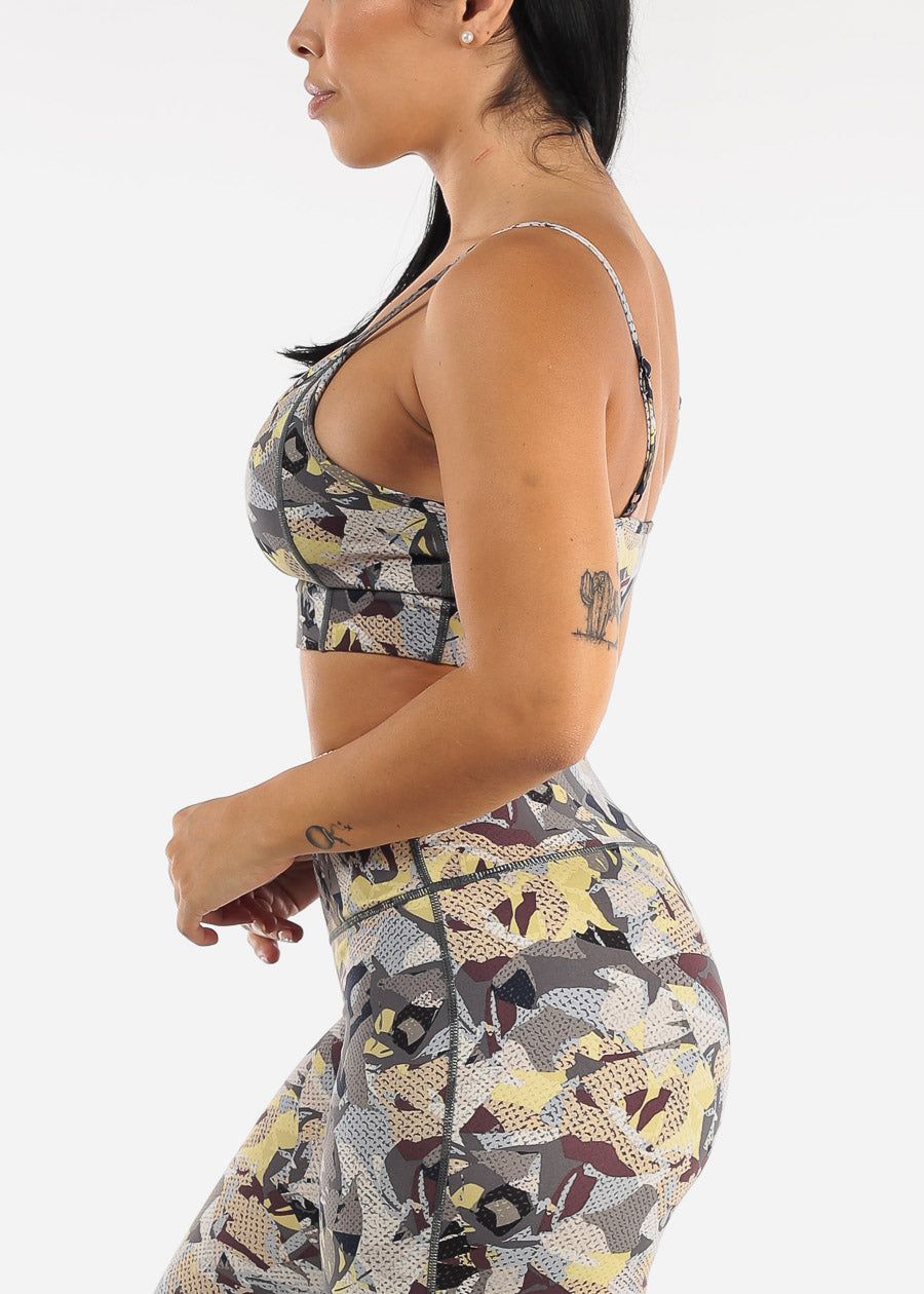 MONO B Adjustable Straps Abstract Pop Art Cami Sports Bra sold by Moda product image thumbnail 4