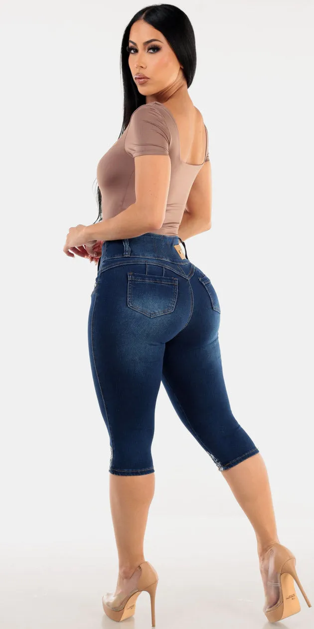 Taupe Butt Lift Denim Look sold by Moda product image thumbnail 2