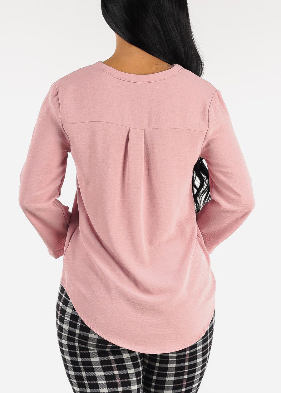 Quarter Sleeve Mauve Woven Blouse sold by Moda product image thumbnail 4