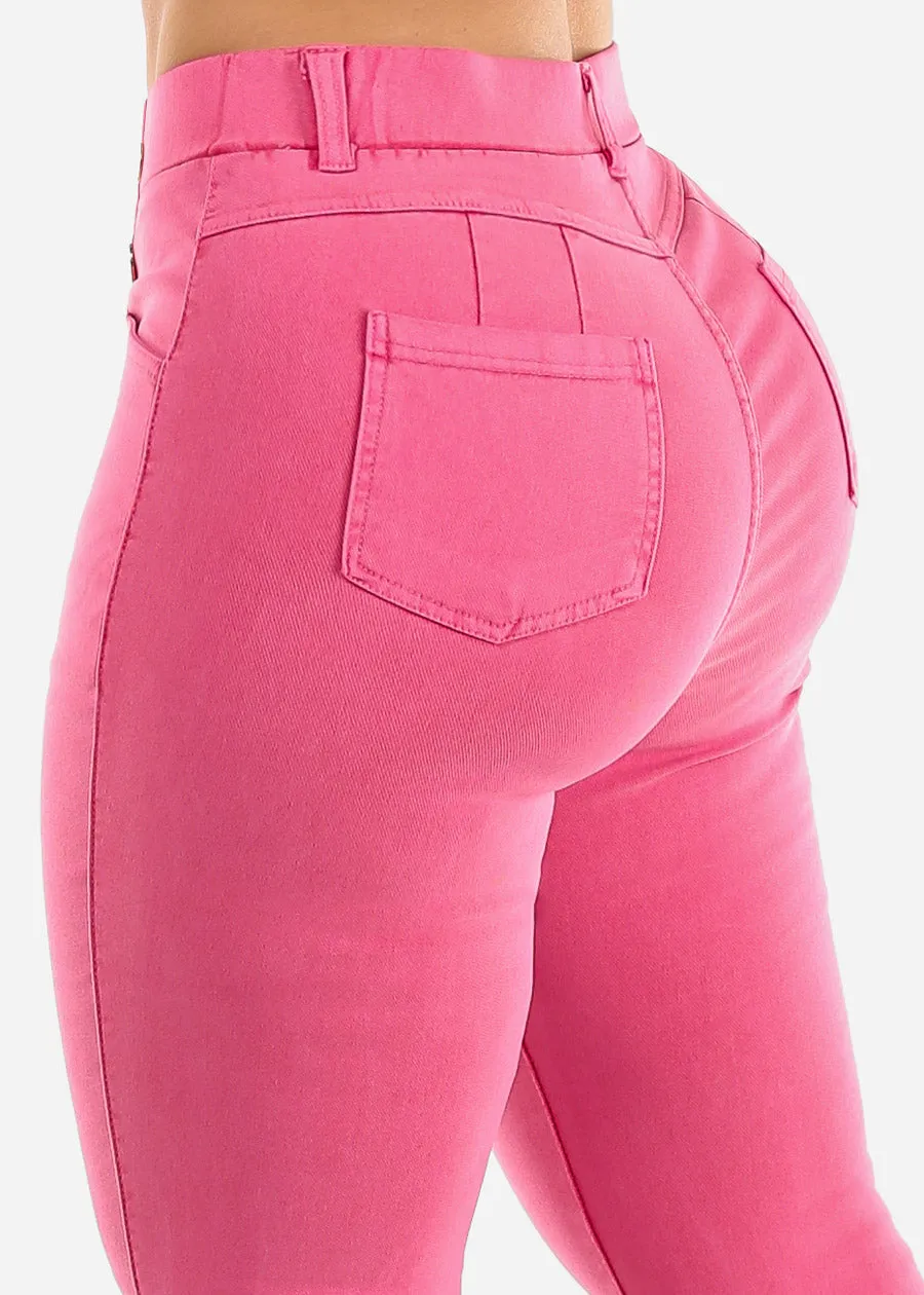 Levantacola Hyper Stretch Jeggings Light Pink sold by Moda