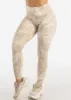 MONO B Activewear High Waisted Leggings Beige Printed sold by Moda