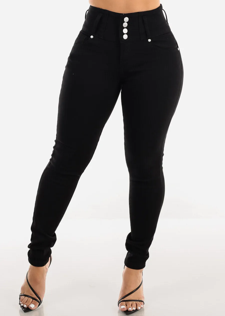 High Waist Butt Lift Black Skinny Jeans sold by Moda product image thumbnail 3