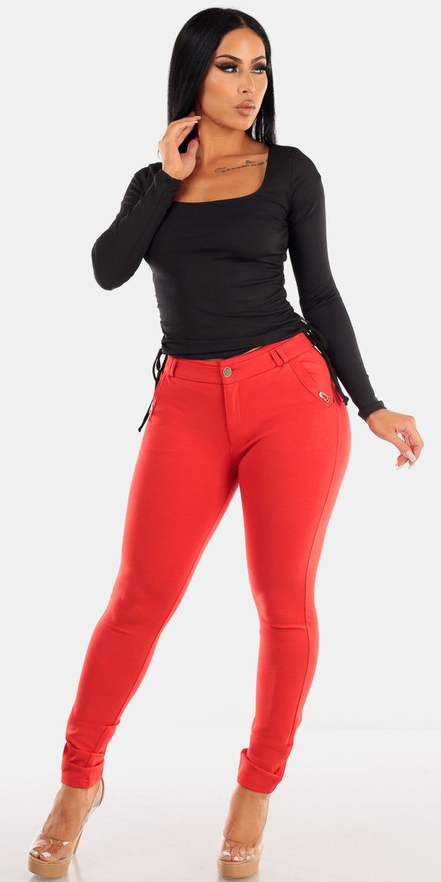 Orange Dressy Skinny Combo sold by Moda