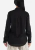 Black Linen Long Sleeve Button Up Shirt sold by Moda