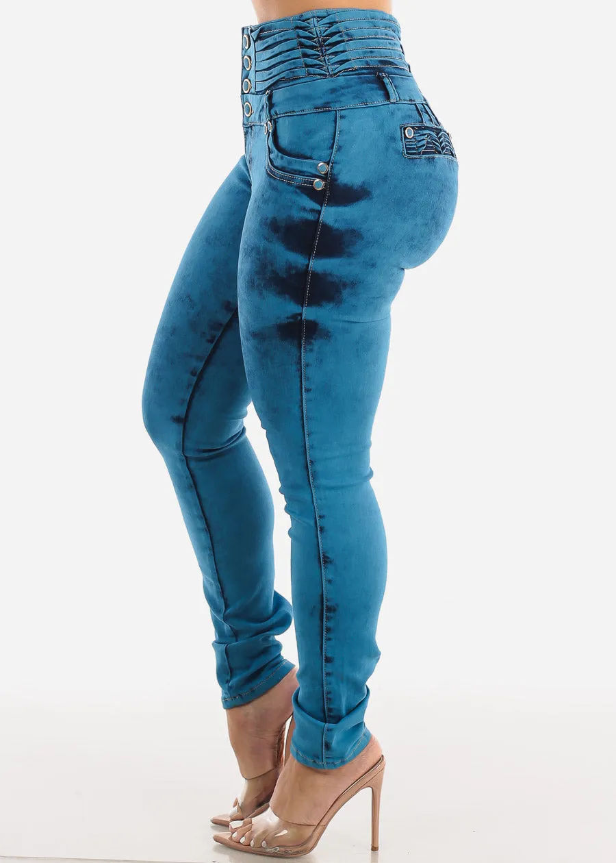 MX JEANS High Waisted Butt lifting Blue Skinny Jeans sold by Moda product image thumbnail 3
