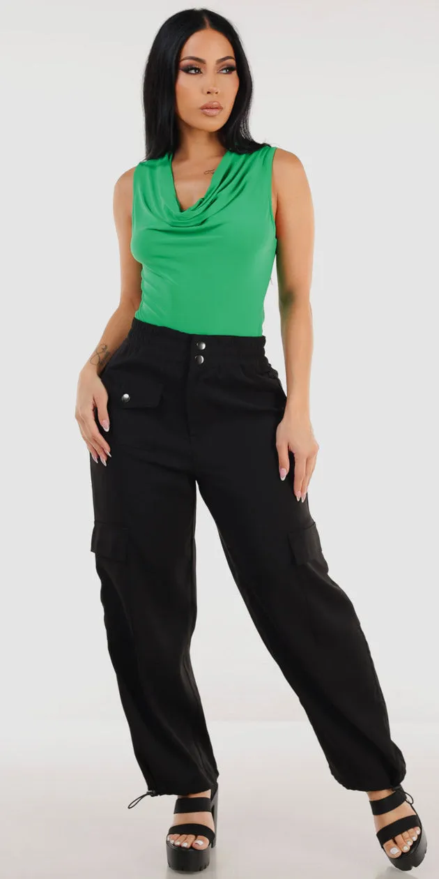 Sleeveless Black Cargo Pants Look sold by Moda