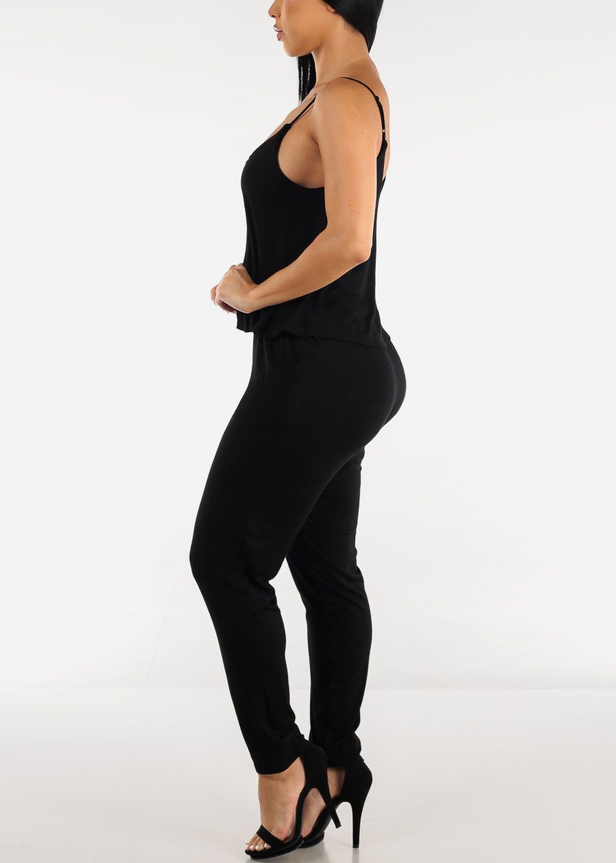 Sleeveless Black Skinny Jumpsuit w Pockets sold by Moda product image thumbnail 2
