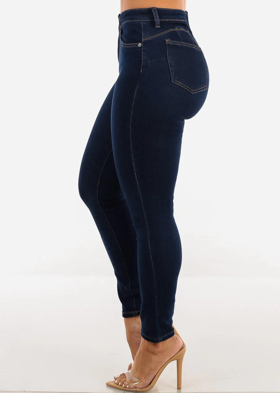 Butt Lift High Waist Skinny Jeans Dark Wash sold by Moda product image thumbnail 4