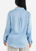 Linen Long Sleeve Button Up Light Blue Shirt sold by Moda
