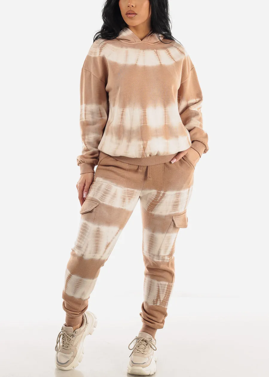 Long Sleeve Tie Dye Fleece Sweatshirt Taupe sold by Moda product image thumbnail 2