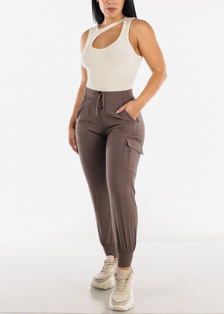 MONO B Keyhole Cut Out Sleeveless Ivory Bodysuit sold by Moda product image thumbnail 2