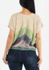 Short Dolman Sleeve Hacci Top Multicolor sold by Moda