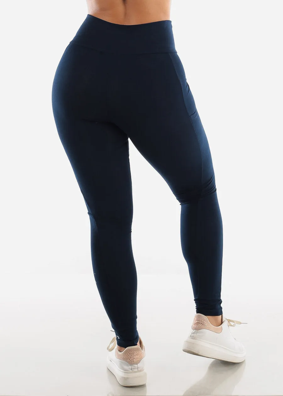 Activewear High Waisted Navy Leggings sold by Moda product image thumbnail 3