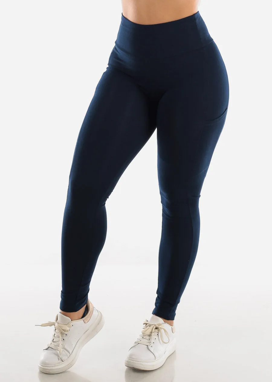 Activewear High Waisted Navy Leggings sold by Moda
