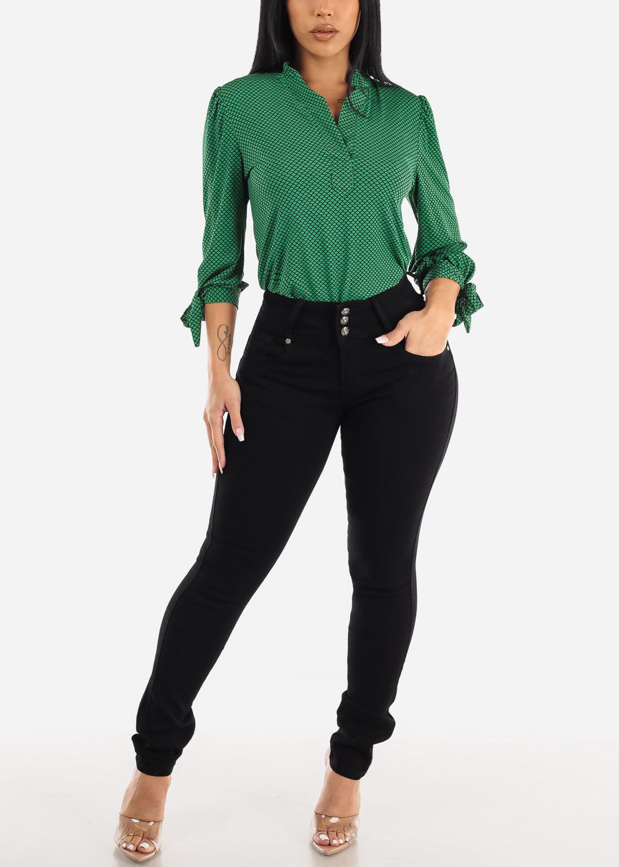 MX JEANS Black Mid Rise Butt Lifting Skinny Jeans sold by Moda product image thumbnail 2