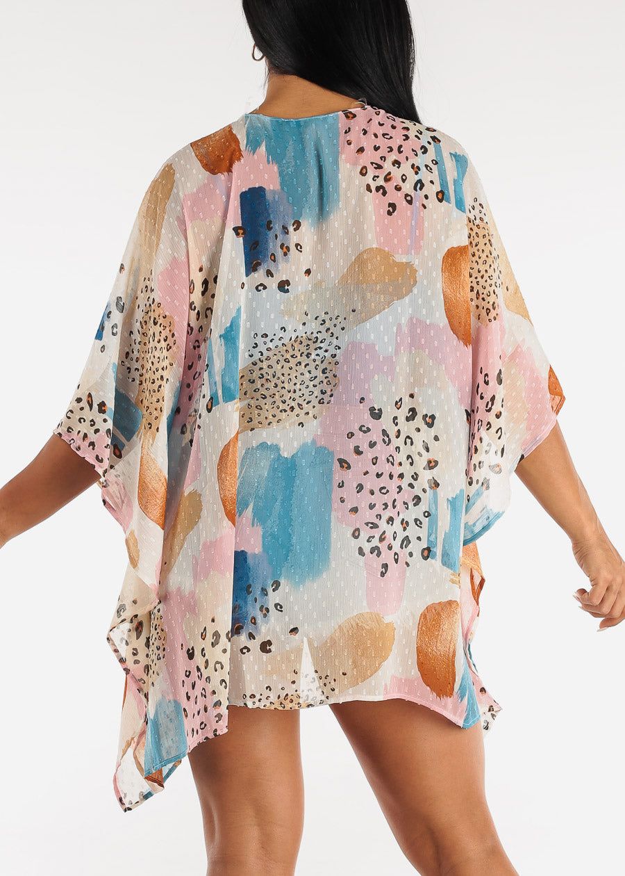 Animal Print Multicolor Kimono w Side Slits sold by Moda product image thumbnail 6