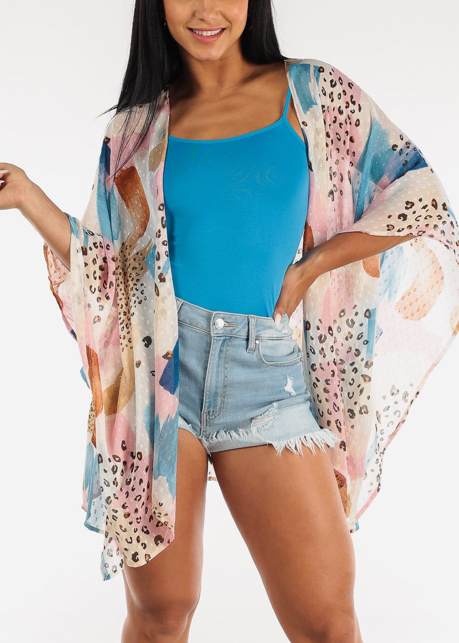 Animal Print Multicolor Kimono w Side Slits sold by Moda product image thumbnail 3