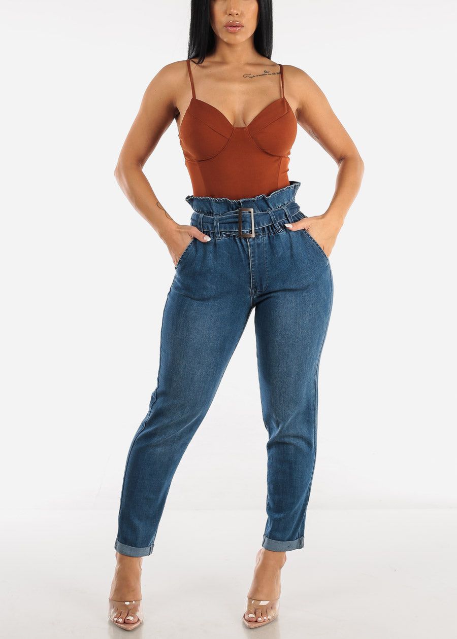 Sweetheart Neckline Brown Bodysuit w Mesh Sides sold by Moda product image thumbnail 4