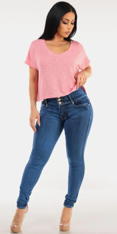 Pink Butt Lift Skinnies Set sold by Moda