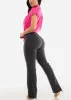 Charcoal High Waisted Stretchy Bootcut Dress Pants sold by Moda