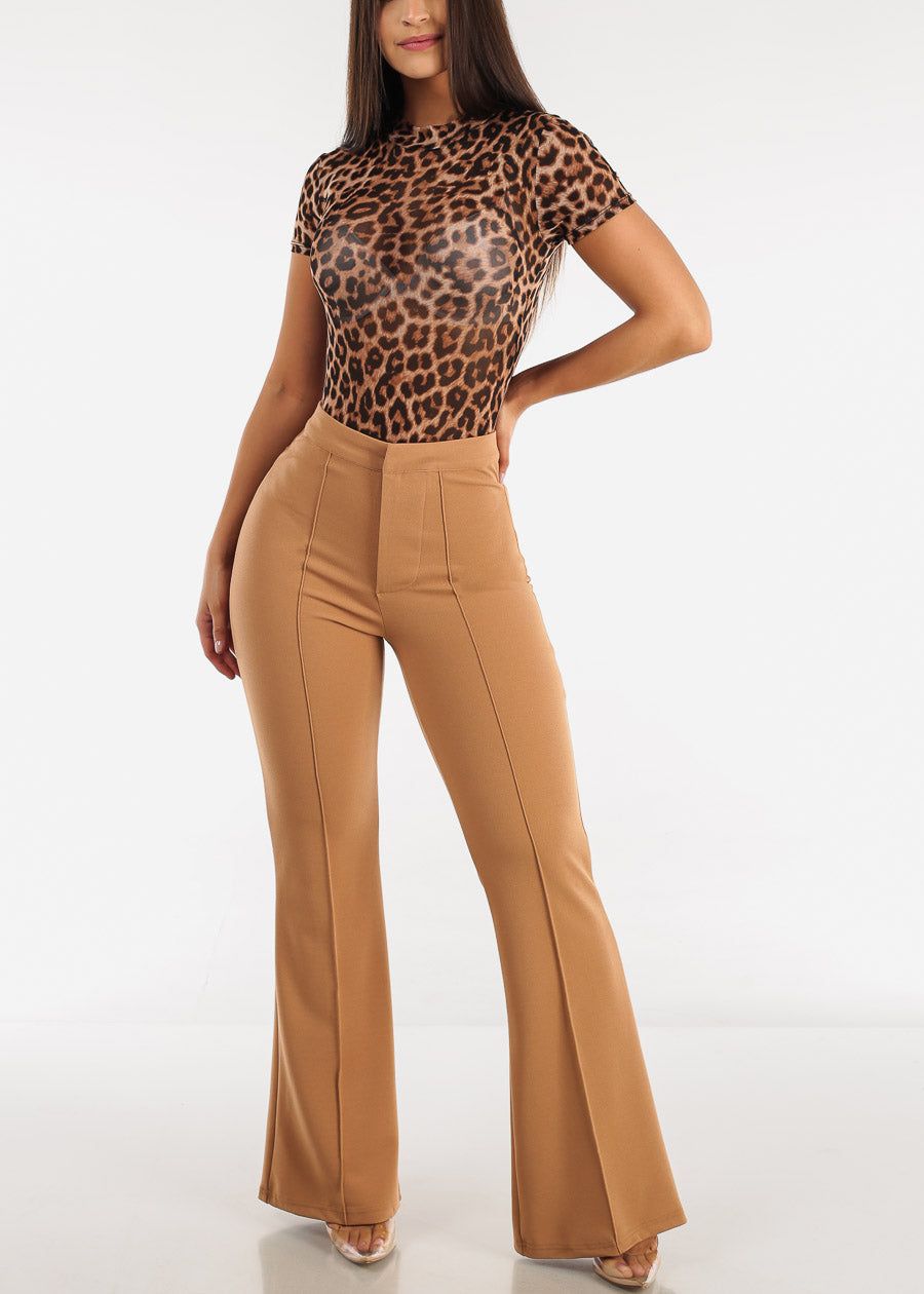 Short Sleeve Leopard Print Mesh Bodysuit sold by Moda product image thumbnail 5
