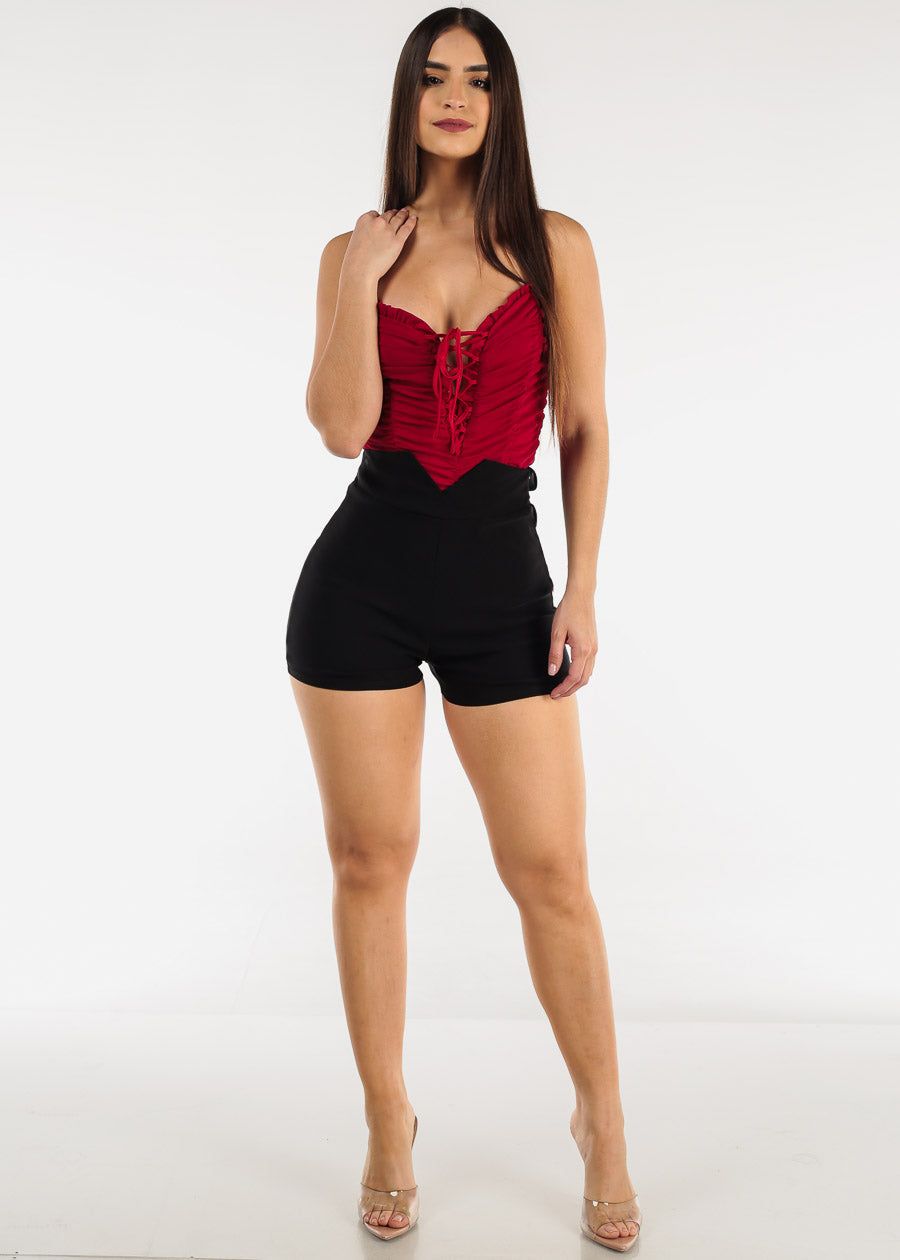 Black High Rise Waist Tied Dressy Shorts sold by Moda product image thumbnail 2