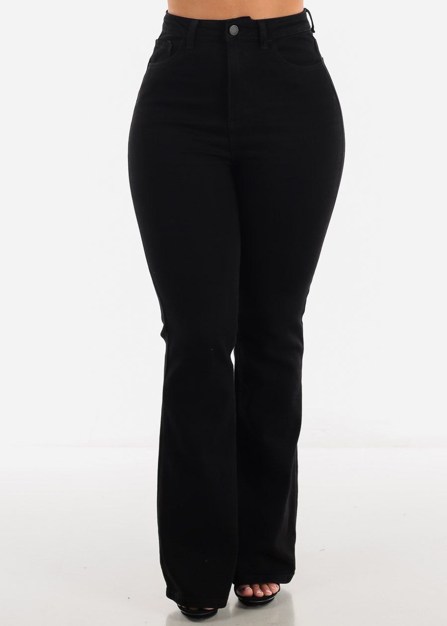 High Waisted Black Bootcut Flared Jeans sold by Moda product image thumbnail 2