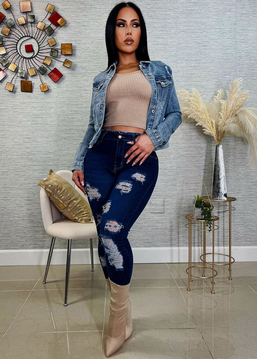 Ribbed Knit Long Sleeve Top Beige sold by Moda product image thumbnail 2