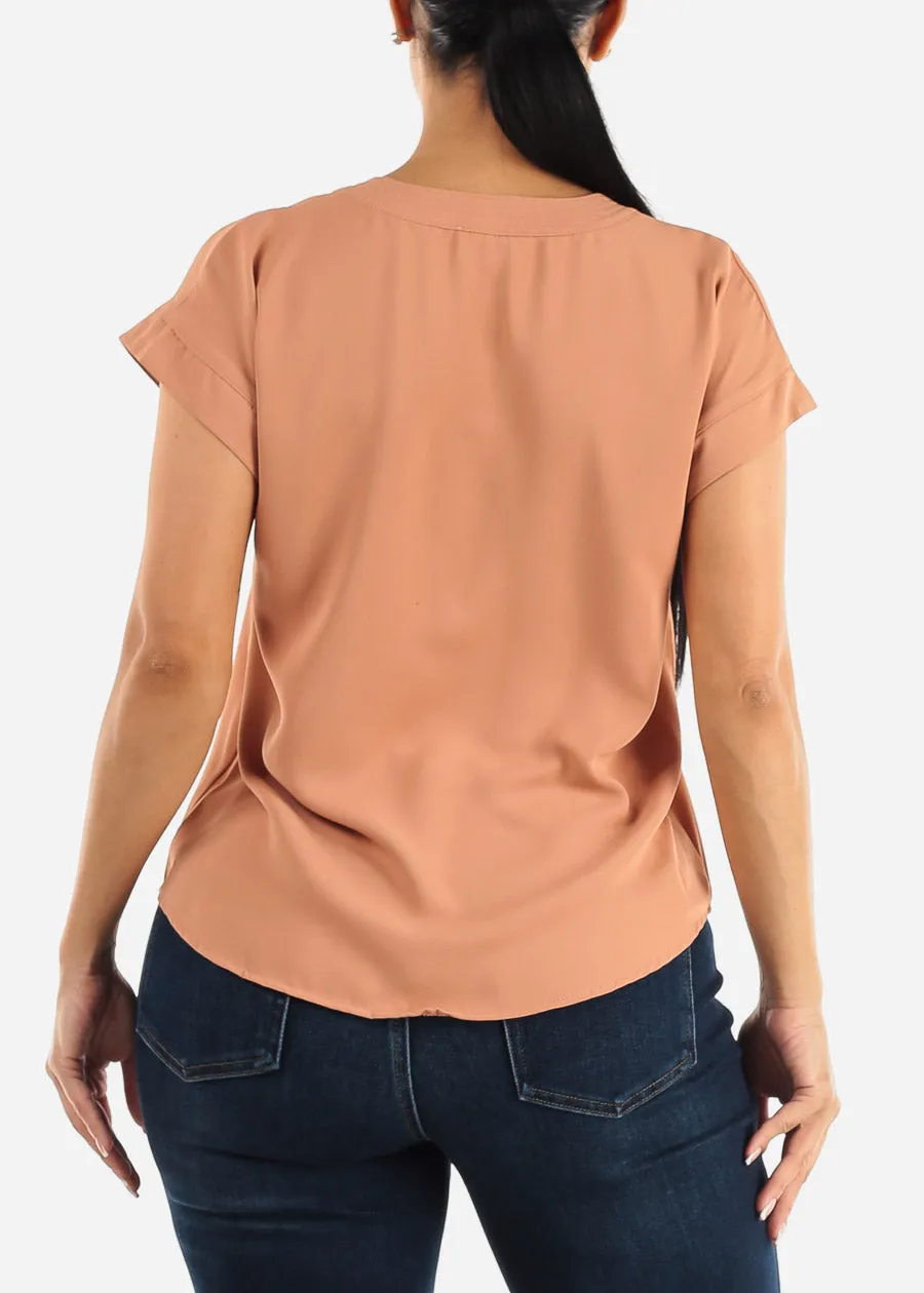 Short Sleeve Vneck Blouse Sienna sold by Moda product image thumbnail 4