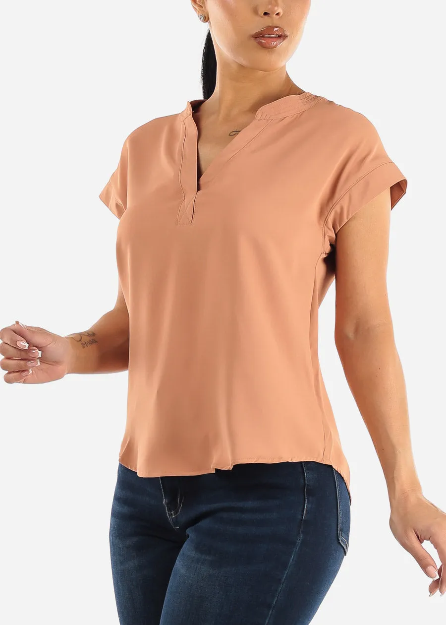 Short Sleeve Vneck Blouse Sienna sold by Moda