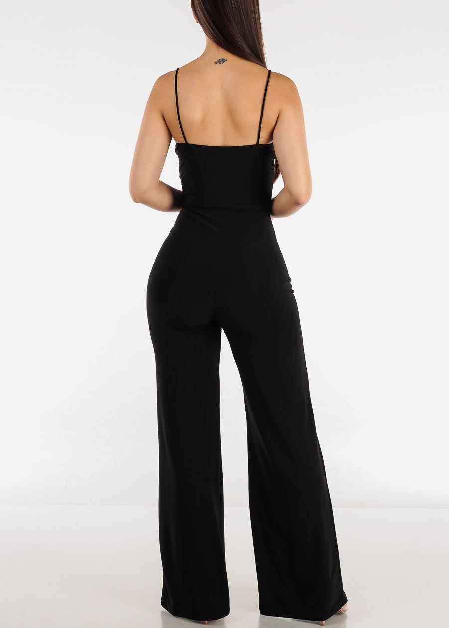 Black Spaghetti Strap Wide Leg Jumpsuit sold by Moda product image thumbnail 3