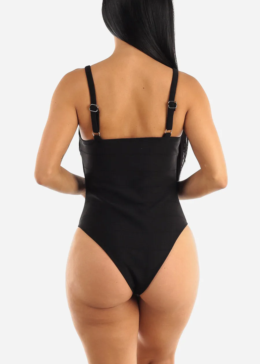 Bandage Sleeveless Black Cami Bodysuit sold by Moda product image thumbnail 4