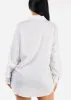White Linen Oversized Button Down Shirt sold by Moda
