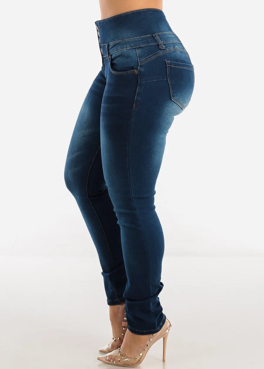 MX JEANS High Waisted Butt Lift Skinny Jeans Dark Wash sold by Moda product image thumbnail 5