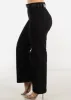 Black High Waist Slim Straight Pants w Belt sold by Moda