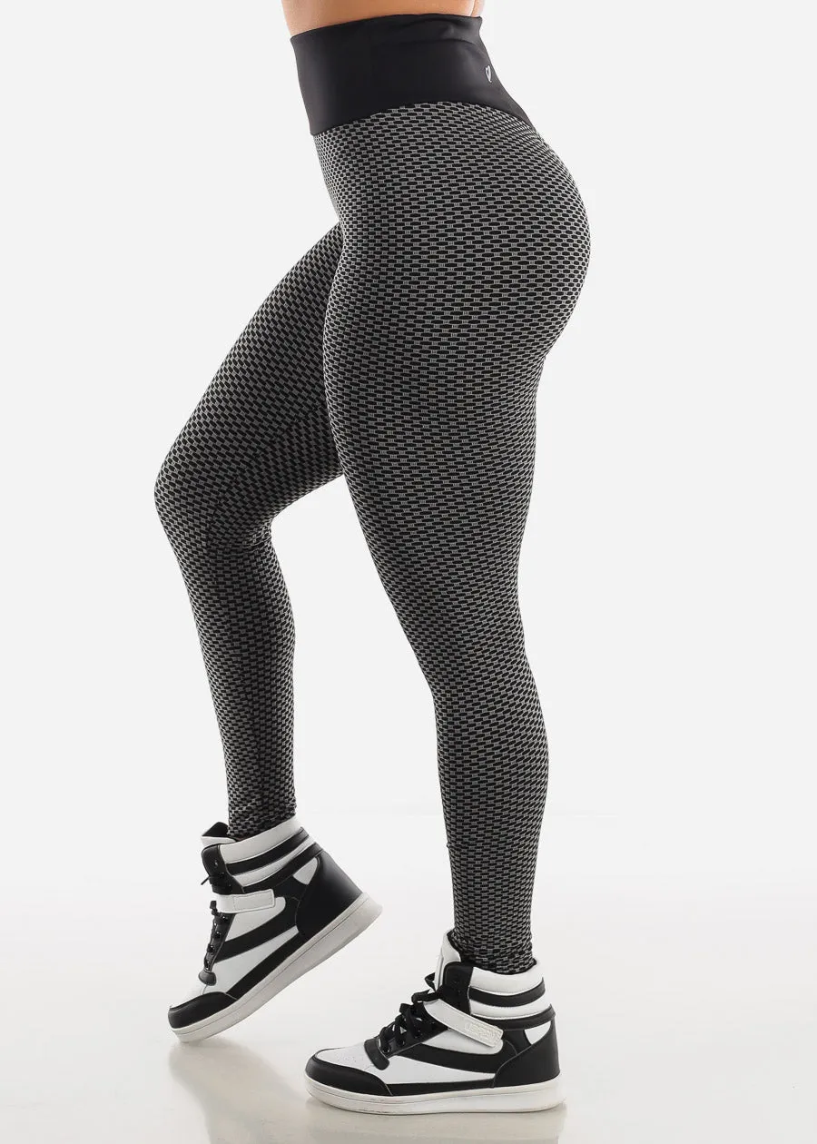 Black & Grey Push Up Leggings sold by Moda product image thumbnail 3