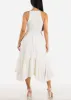 Sleeveless Smocked Ruffle Midi Dress sold by Moda