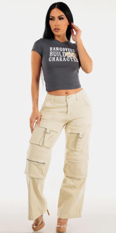 Graphic Stretch Cargo Outfit sold by Moda