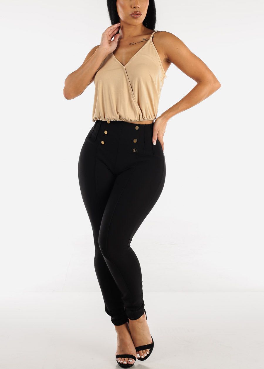 Sleeveless Surplice Cami Top Beige sold by Moda product image thumbnail 2