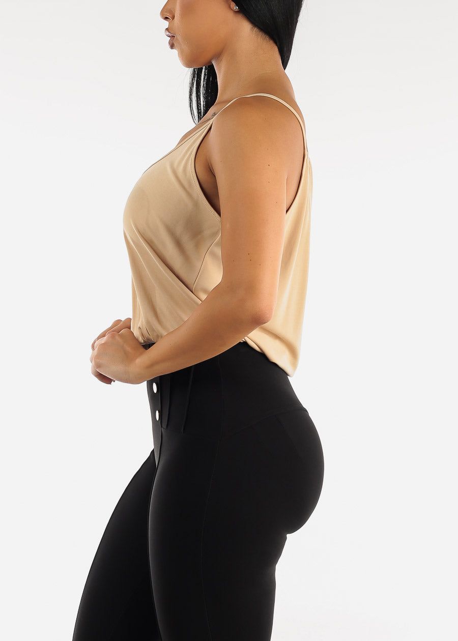 Sleeveless Surplice Cami Top Beige sold by Moda product image thumbnail 3