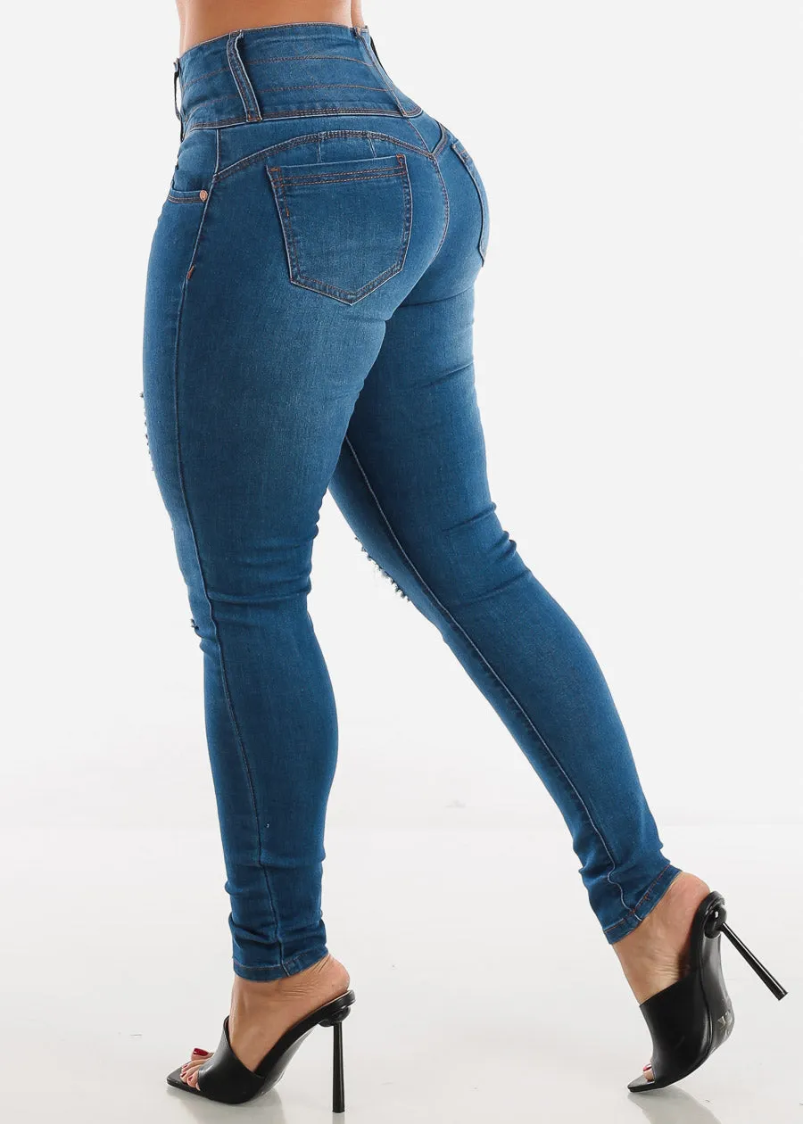 High Waisted Levanta Cola Distressed Jeans sold by Moda product image thumbnail 5