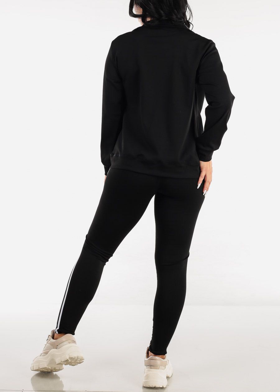 Black Activewear Jacket, Tank Top & Leggings (3 CPE SET) sold by Moda product image thumbnail 4