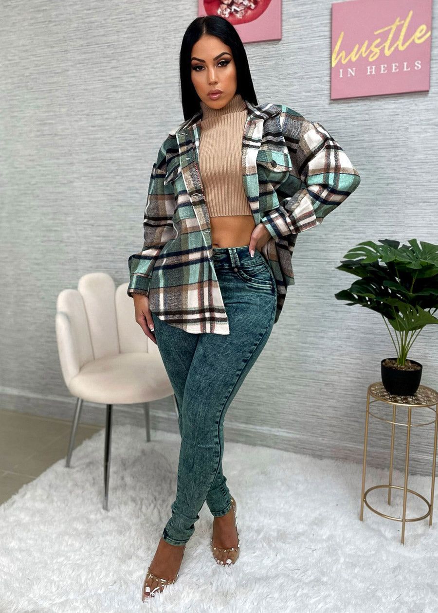 Levantacola High Waisted Acid Wash Skinny Jeans sold by Moda product image thumbnail 3