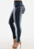 High Waisted Butt Lifting Acid Wash Skinny Jeans sold by Moda