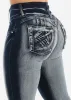 High Waisted Butt Lifting Acid Wash Skinny Jeans sold by Moda