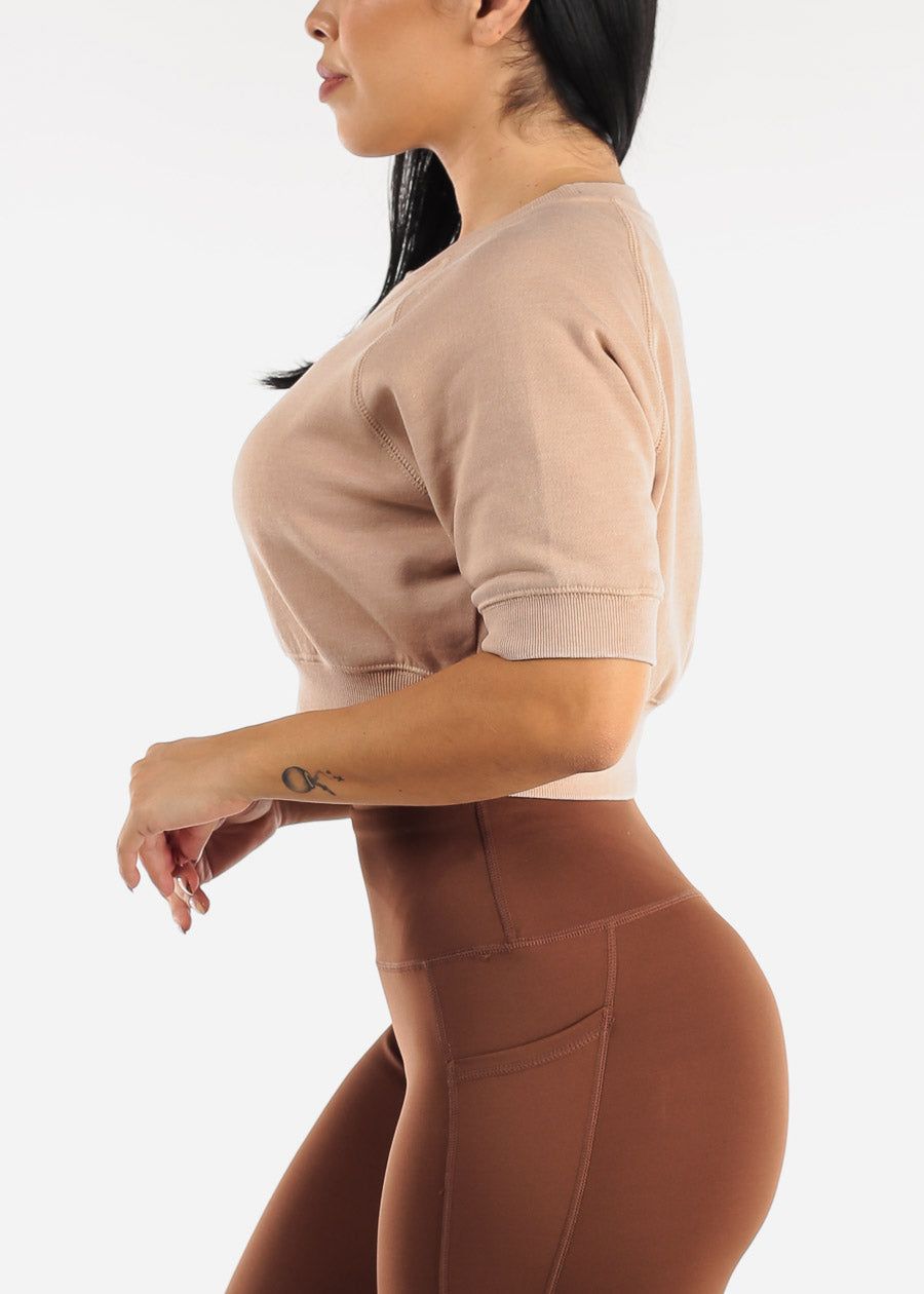 MONO B Burnout Wash Short Sleeve Cropped Top sold by Moda product image thumbnail 3