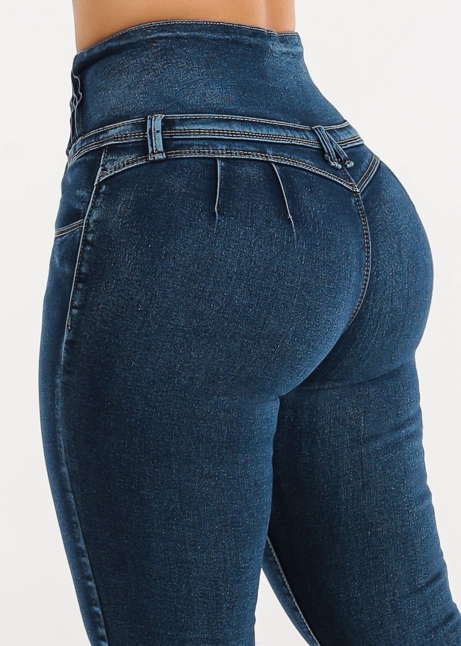Super High Waist Butt Lift 5 Button Skinny Jeans sold by Moda