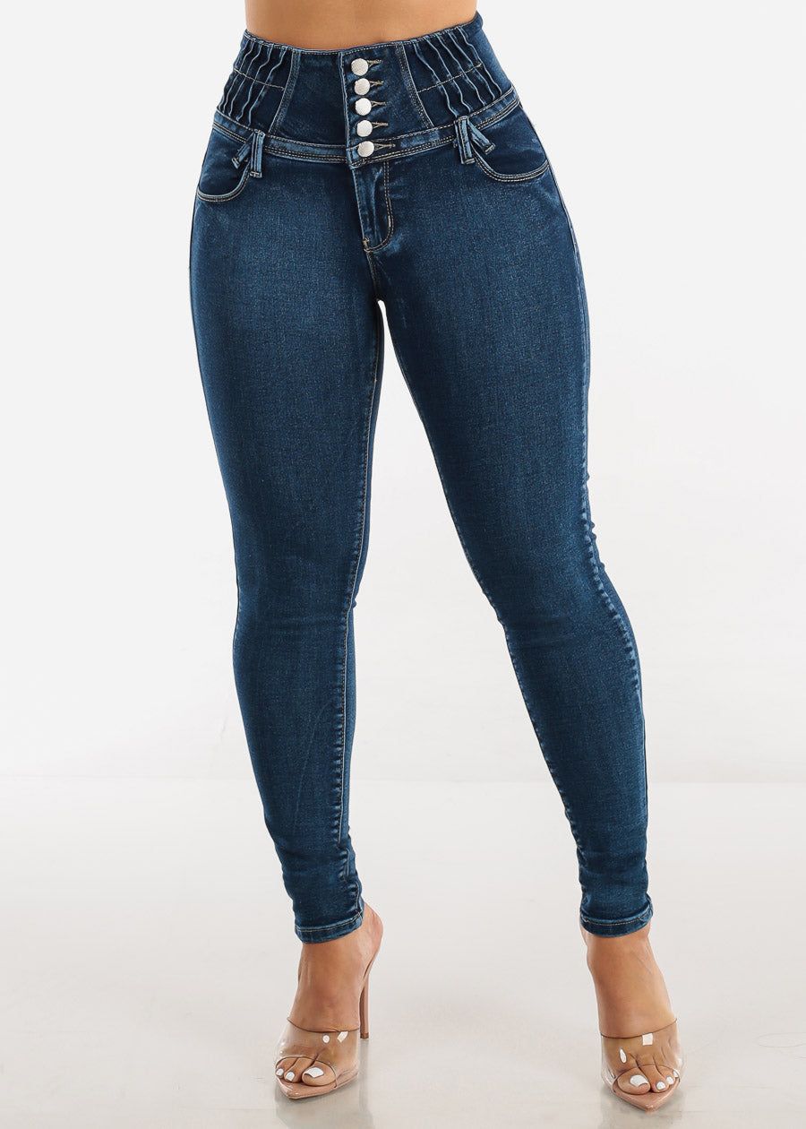 Super High Waist Butt Lift 5 Button Skinny Jeans sold by Moda product image thumbnail 3
