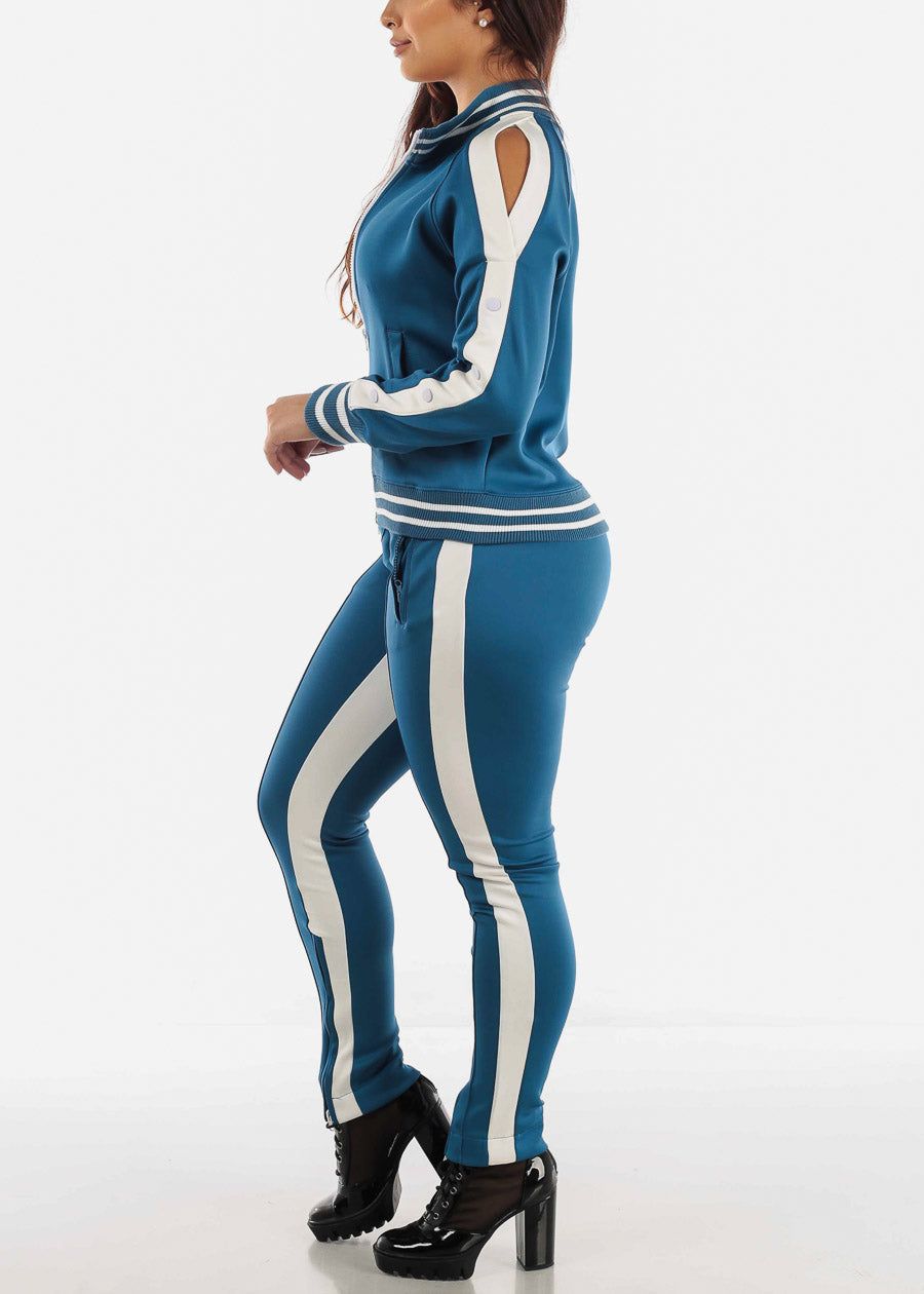Blue and White Tracksuit (2 PCE SET) sold by Moda product image thumbnail 3
